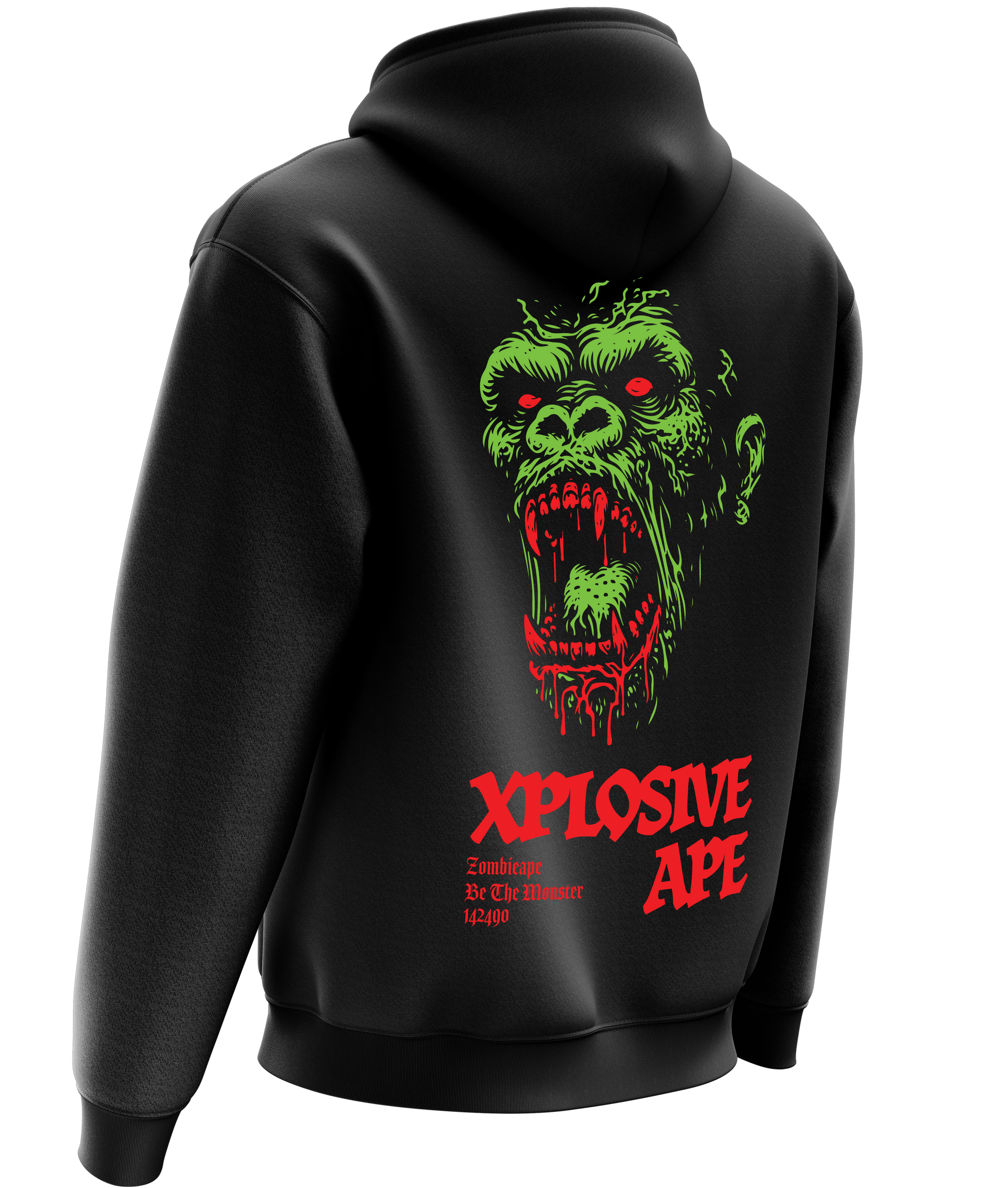 XAPE Zombie Ape Hoodie - Black