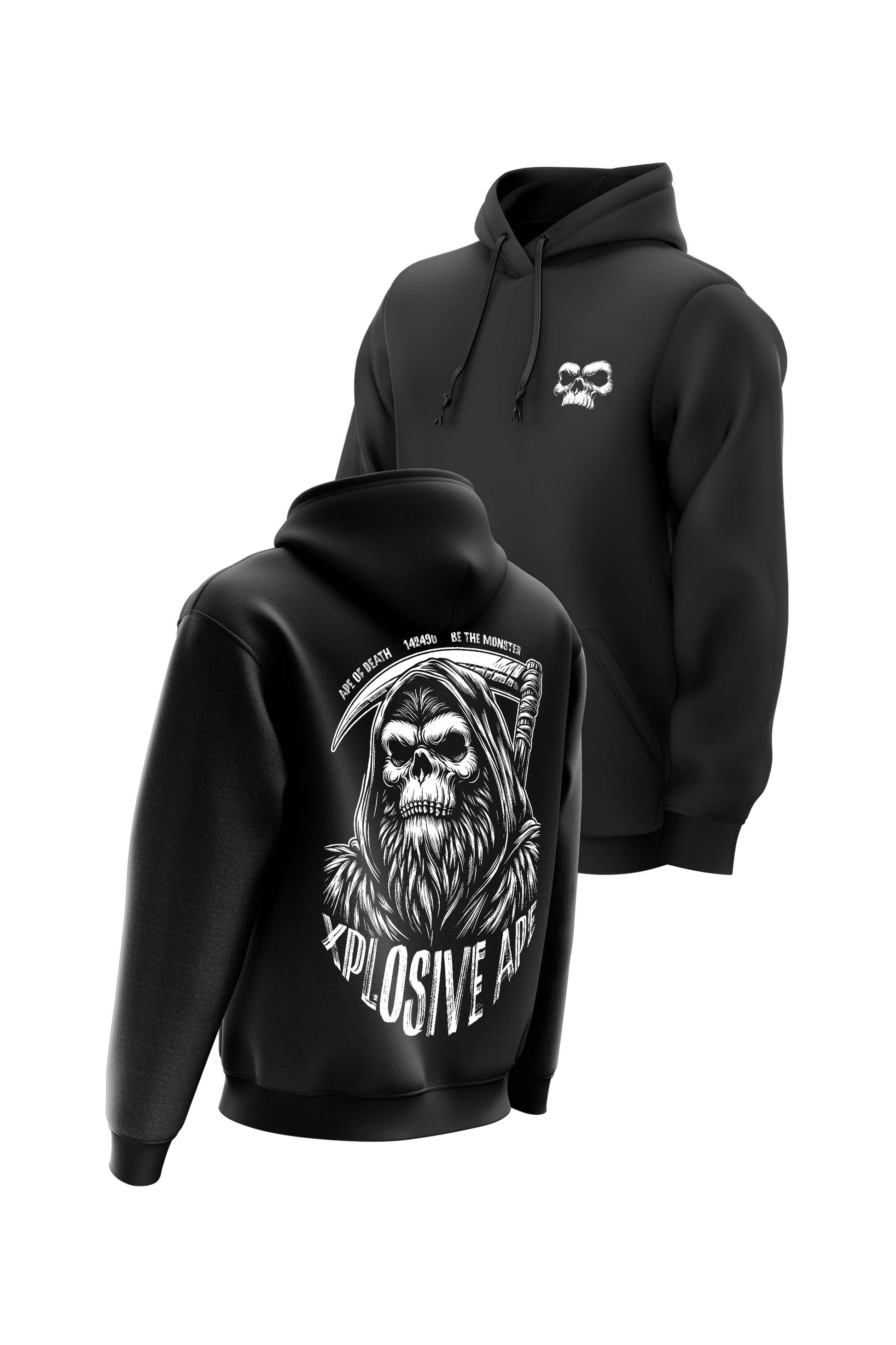 XAPE Ape of Death Hoodie - Black