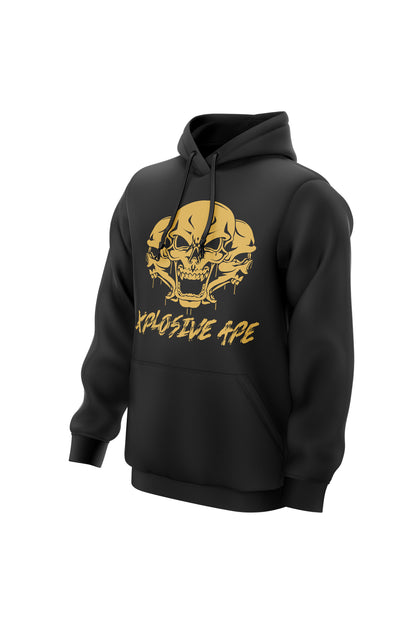 XAPE Golden Skulls Hoodie Tees & Joggers Combo - Black