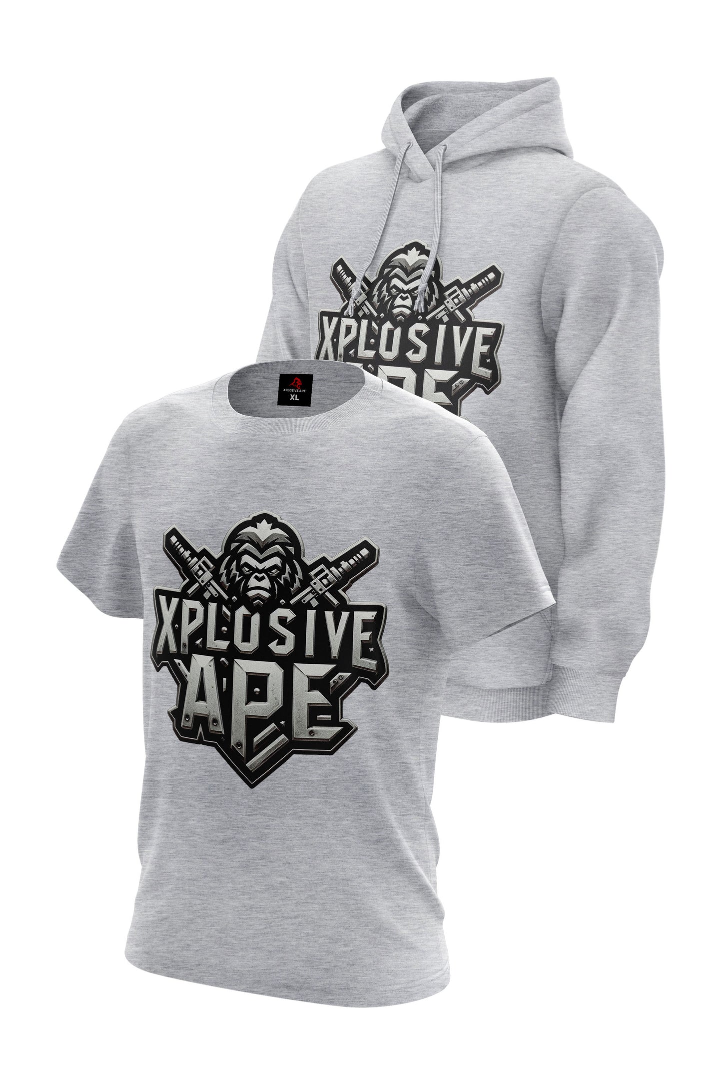 XAPE Iron Monkey Hoodie & Tee Combo - Sports Grey