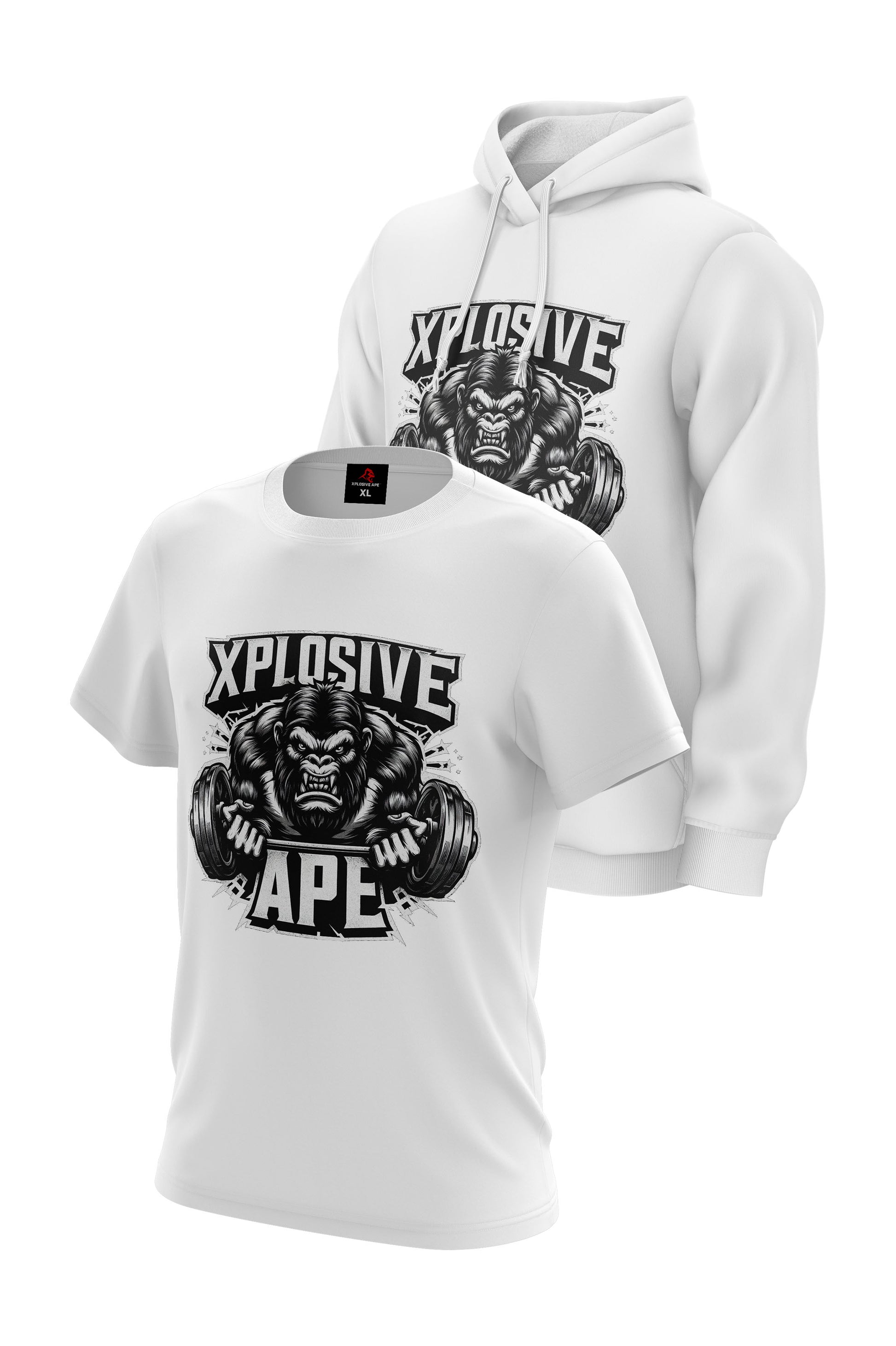 XAPE Jungle Hoodie & Tee Combo - White