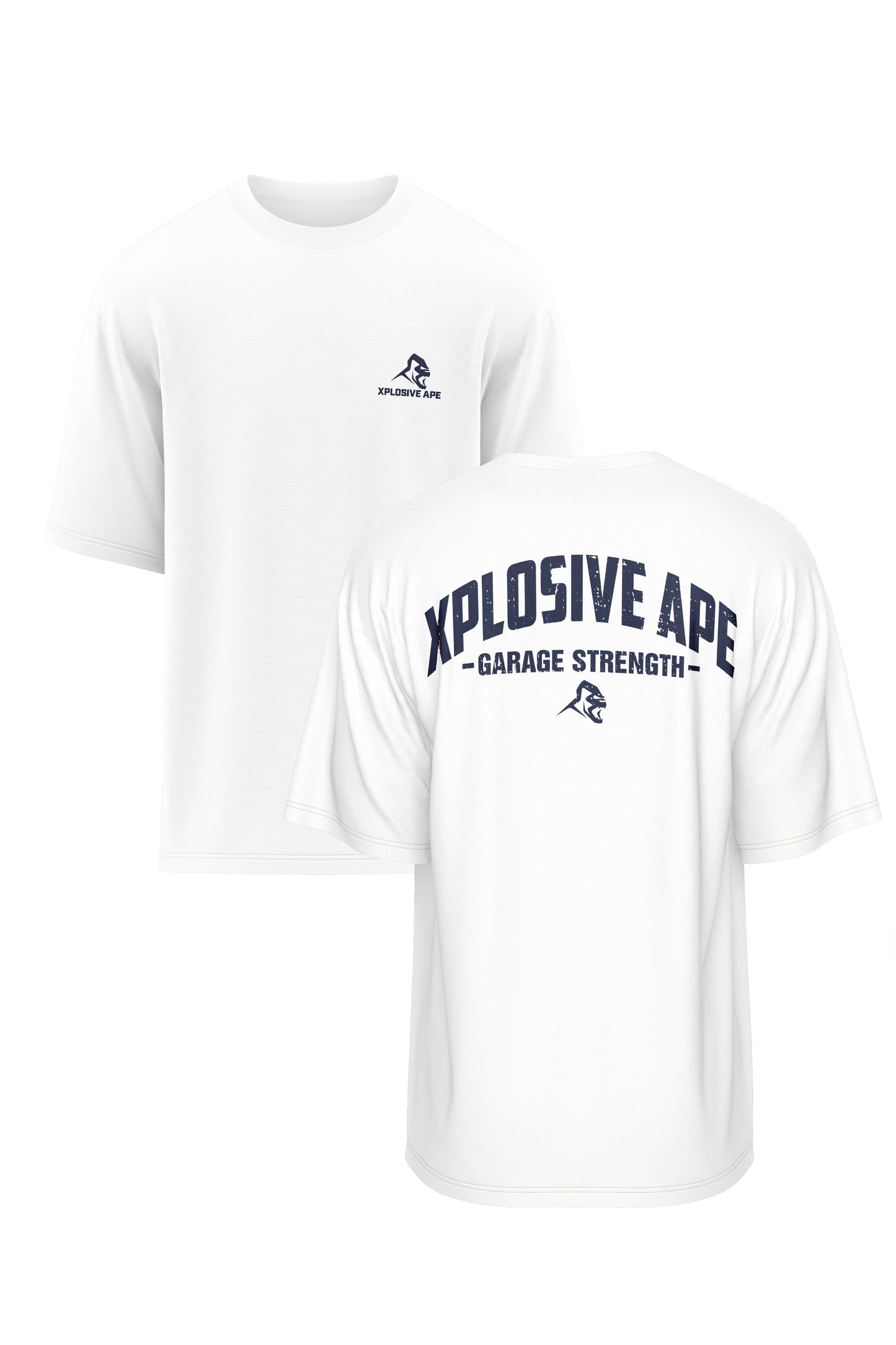 XAPE Garage Strength V2 Oversized Tee - White