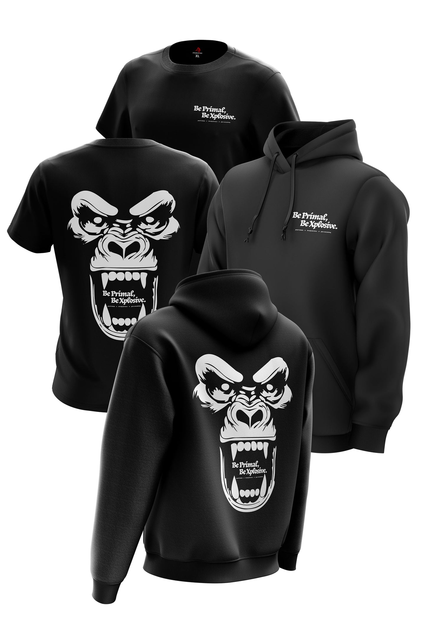 XAPE Primal Rage V1 Hoodie & Tee - Black