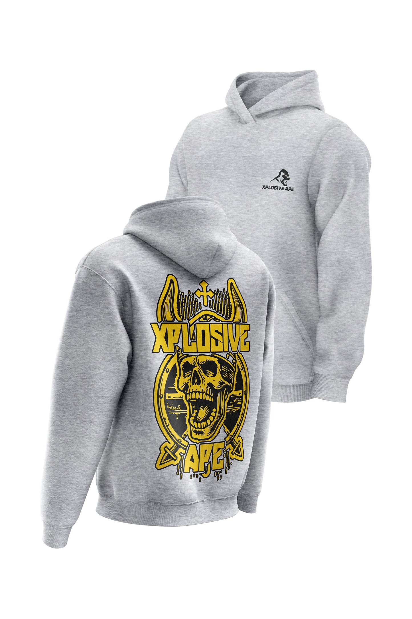 XAPE Raider Hoodie - Heather Grey