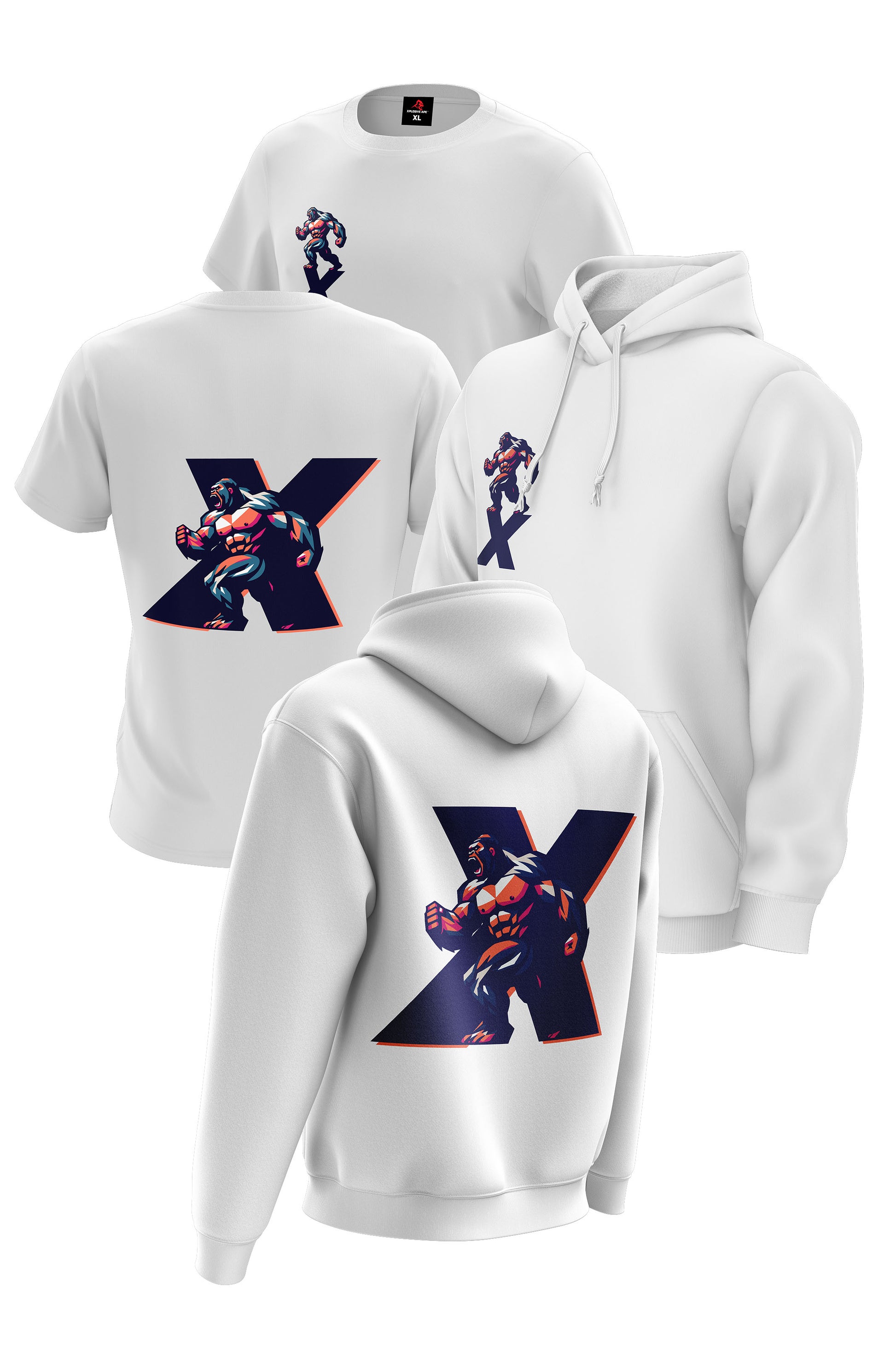 XAPE Charge Hoodie & Tee - White