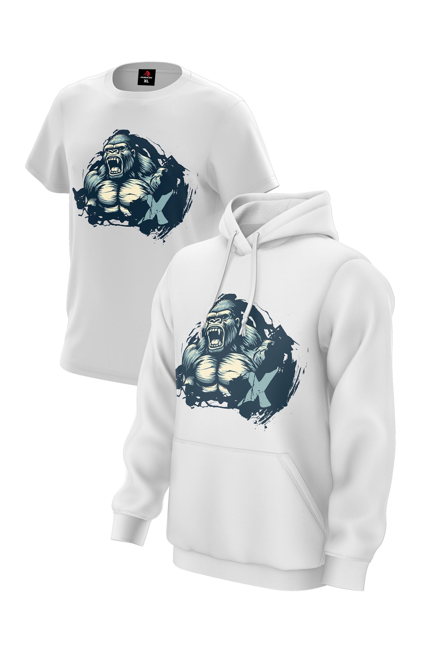 XAPE Relentless V1 Hoodie & Tee - White