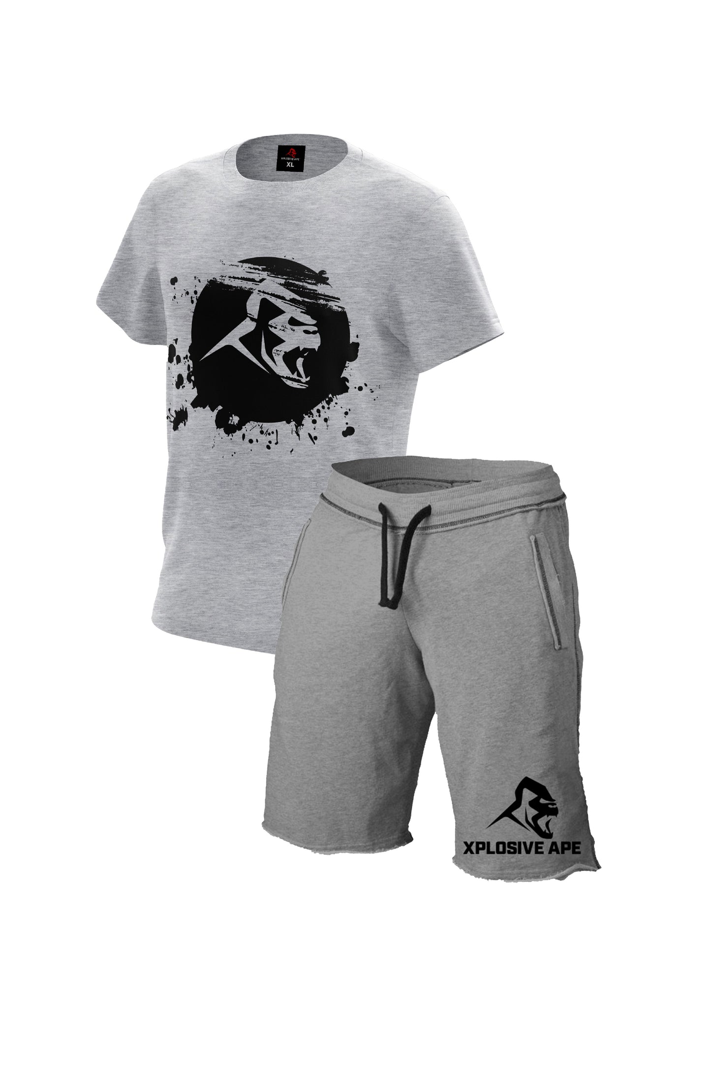 XAPE Ultimate Rag Shorts & Rumble Tee - Sports Grey