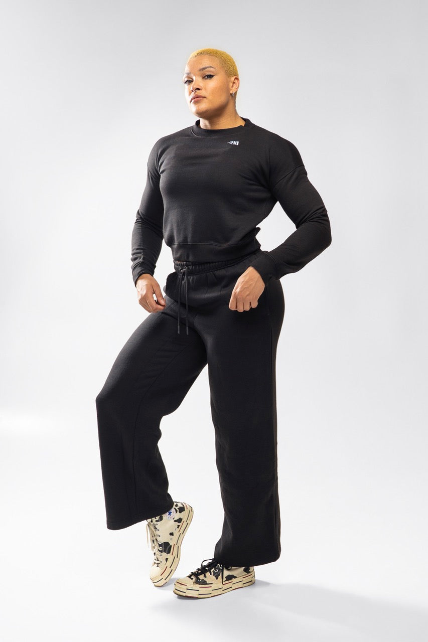 XAPE Core Logo Cropped Sweatshirt - Black