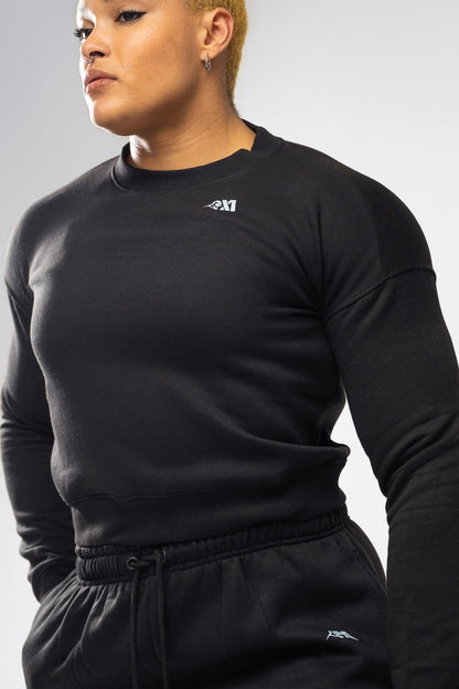 XAPE Core Logo Cropped Sweatshirt - Black