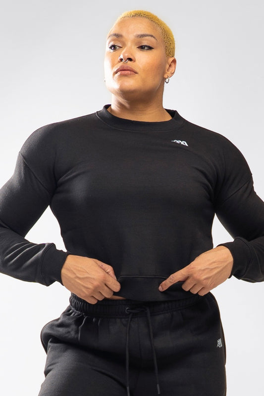 XAPE Core Logo Cropped Sweatshirt - Black