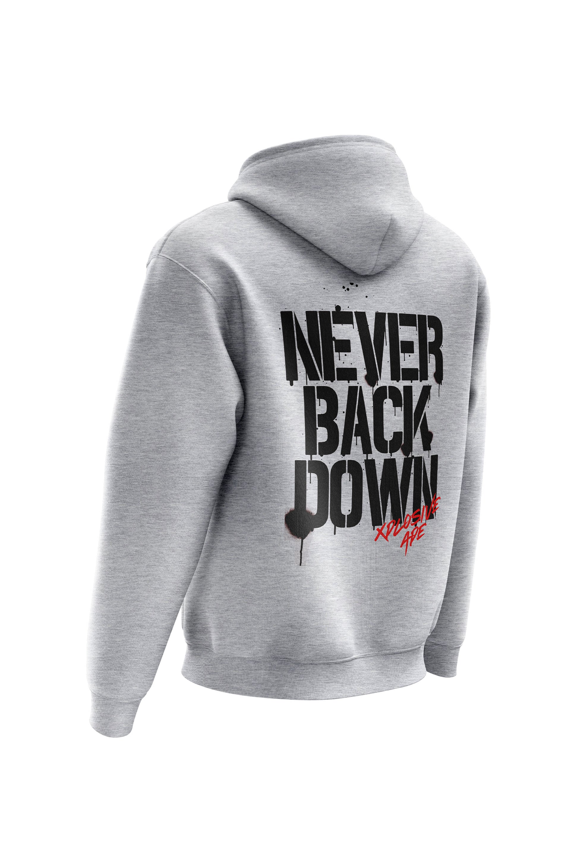 XAPE Never Back Down Signature Hoodie & Tee Combo - Sports Grey