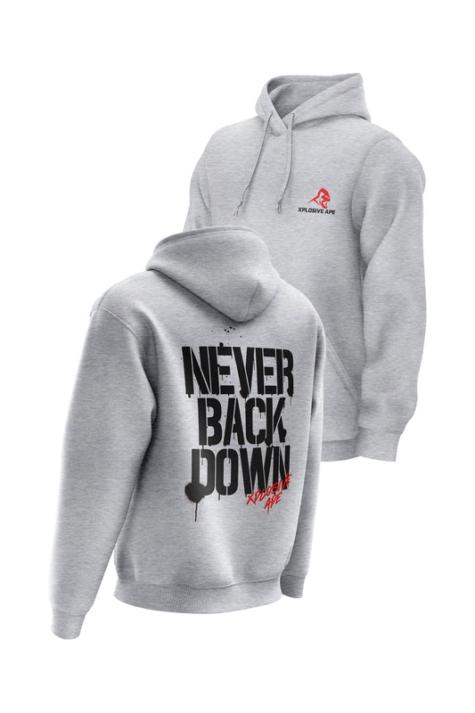 XAPE Never Back Down Signature Hoodie - Sports Grey