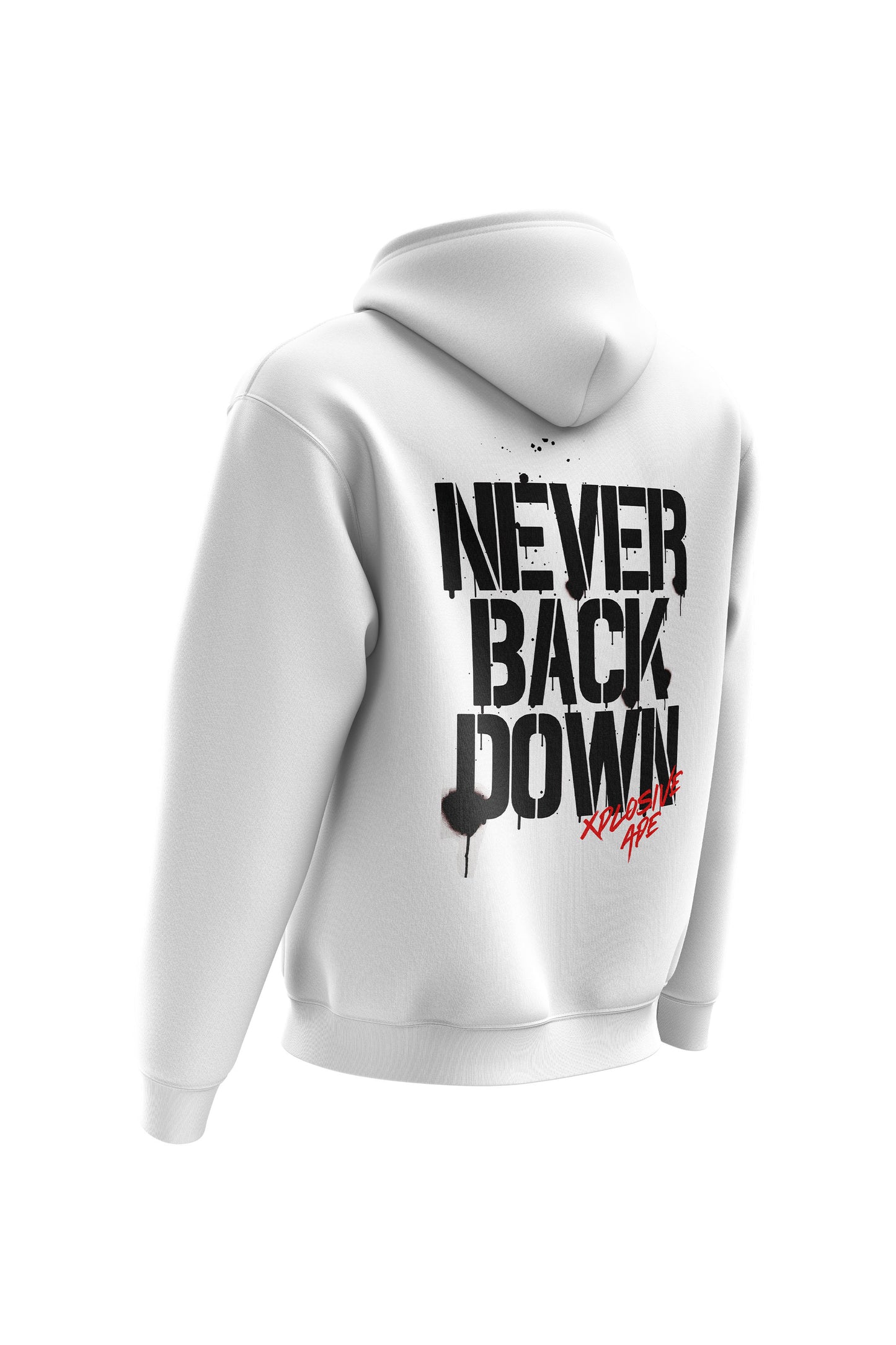 XAPE Never Back Down Signature Hoodie & Tee Combo - White