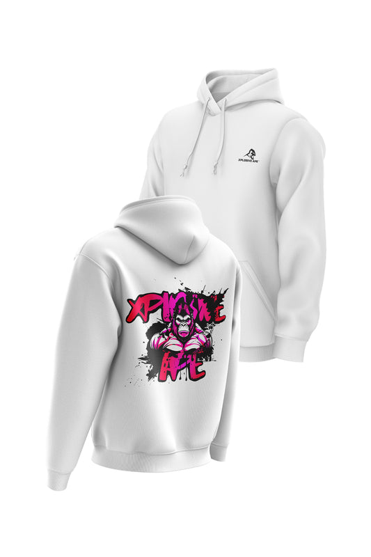 XAPE Splatter Graffiti V3 Hoodie - White