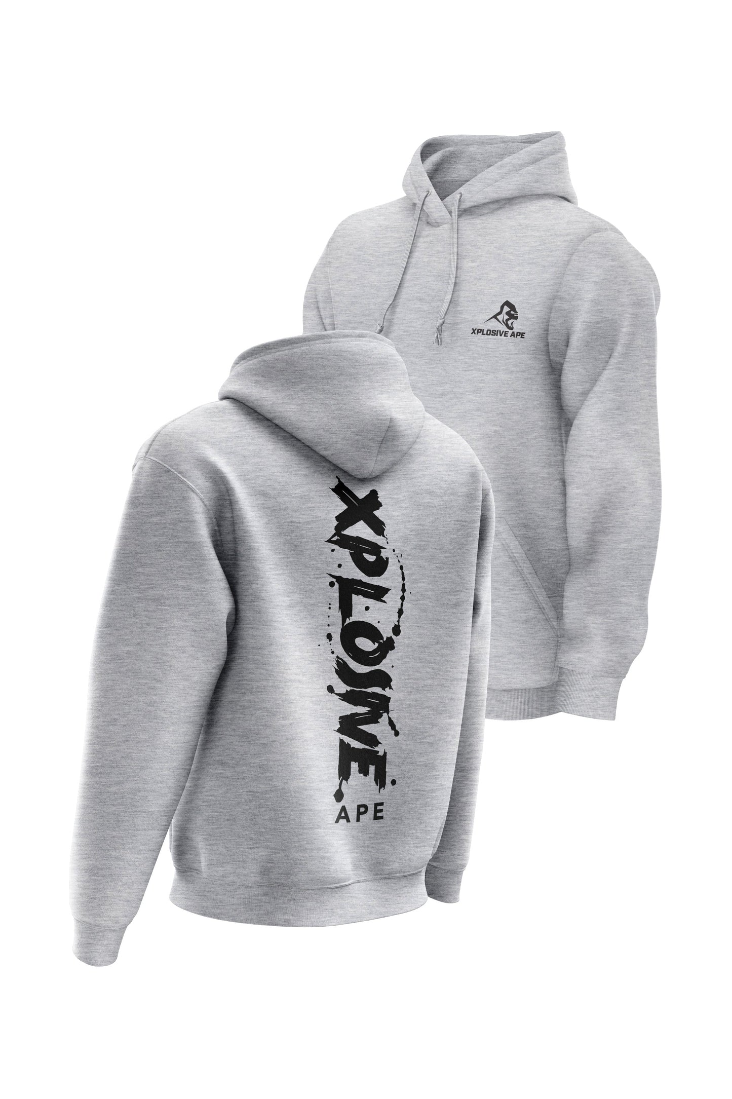 XAPE Splatter V2 String Hoodie - Sports Grey