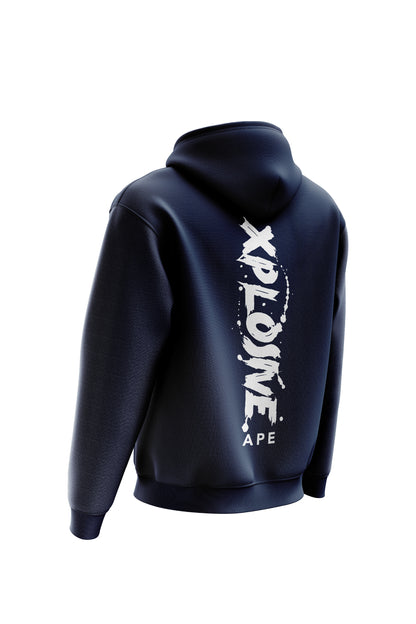 XAPE Splatter Hoodie - Navy