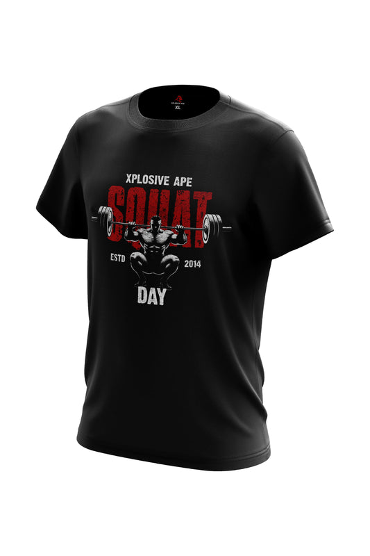 XAPE Squat Day V3 Tee - Black