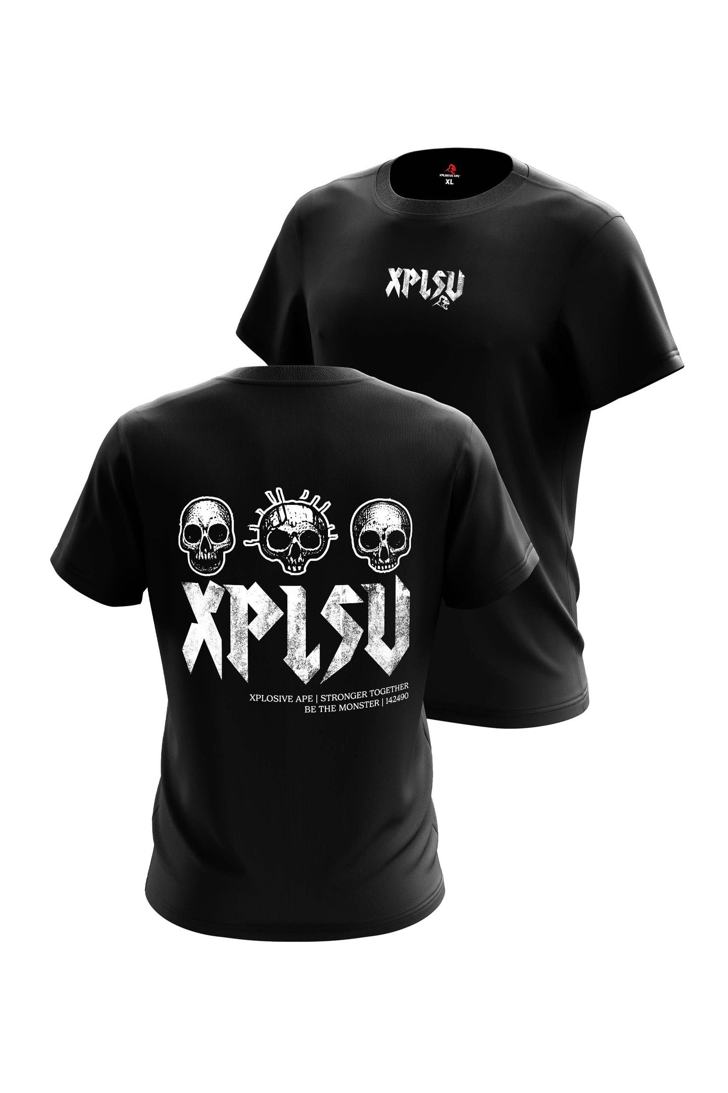 XAPE Three Skulls Tee - Black