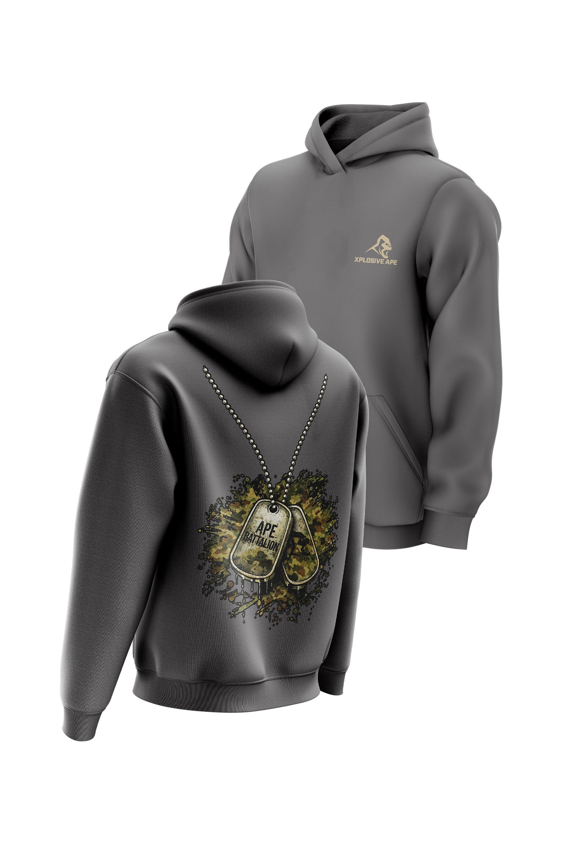 XAPE Tag Hoodie - Charcoal