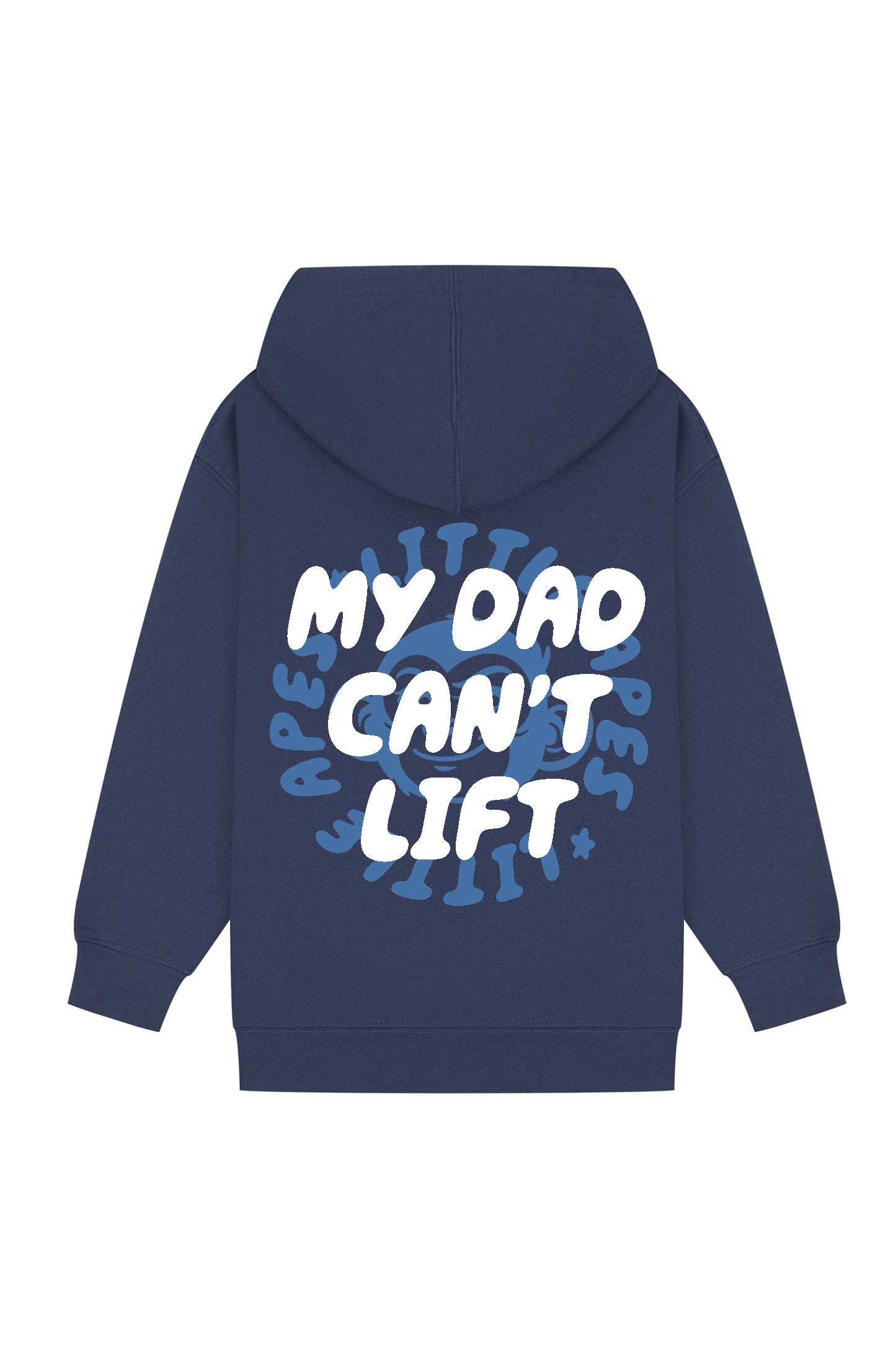 Little Apes My Dad Can't Lift Hoodie - Navy