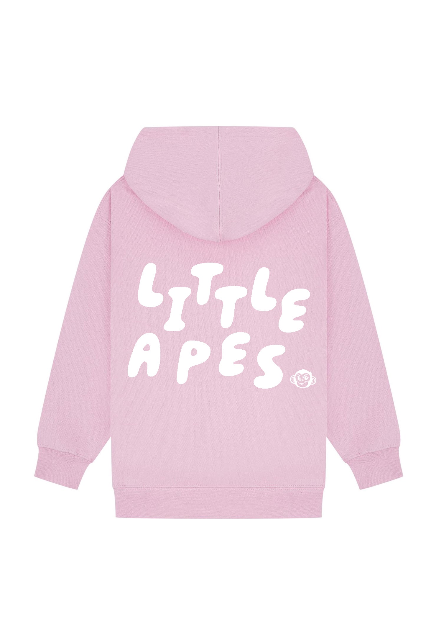 Little Apes Letters Hoodie - Light Pink