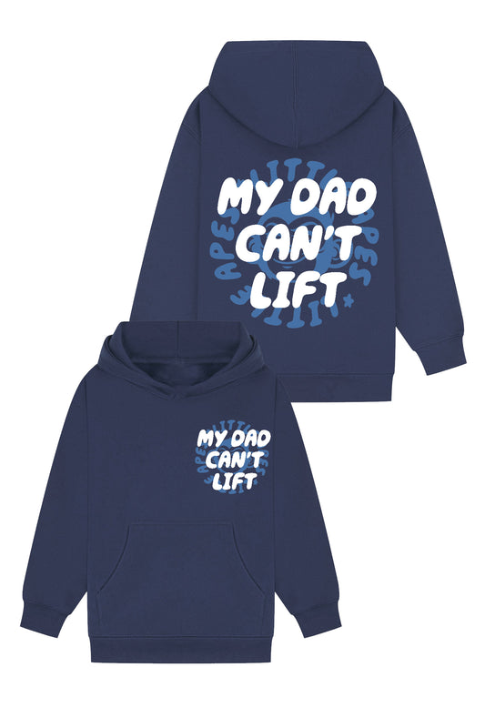 Little Apes My Dad Can't Lift Hoodie - Navy