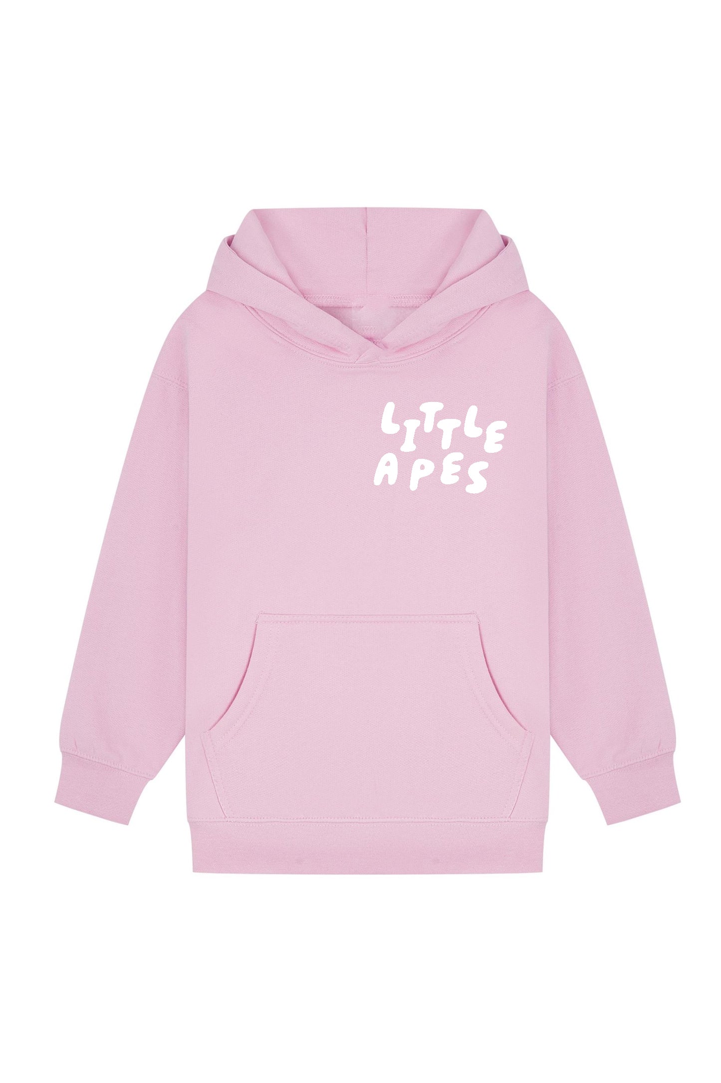 Little Apes Letters Hoodie - Light Pink