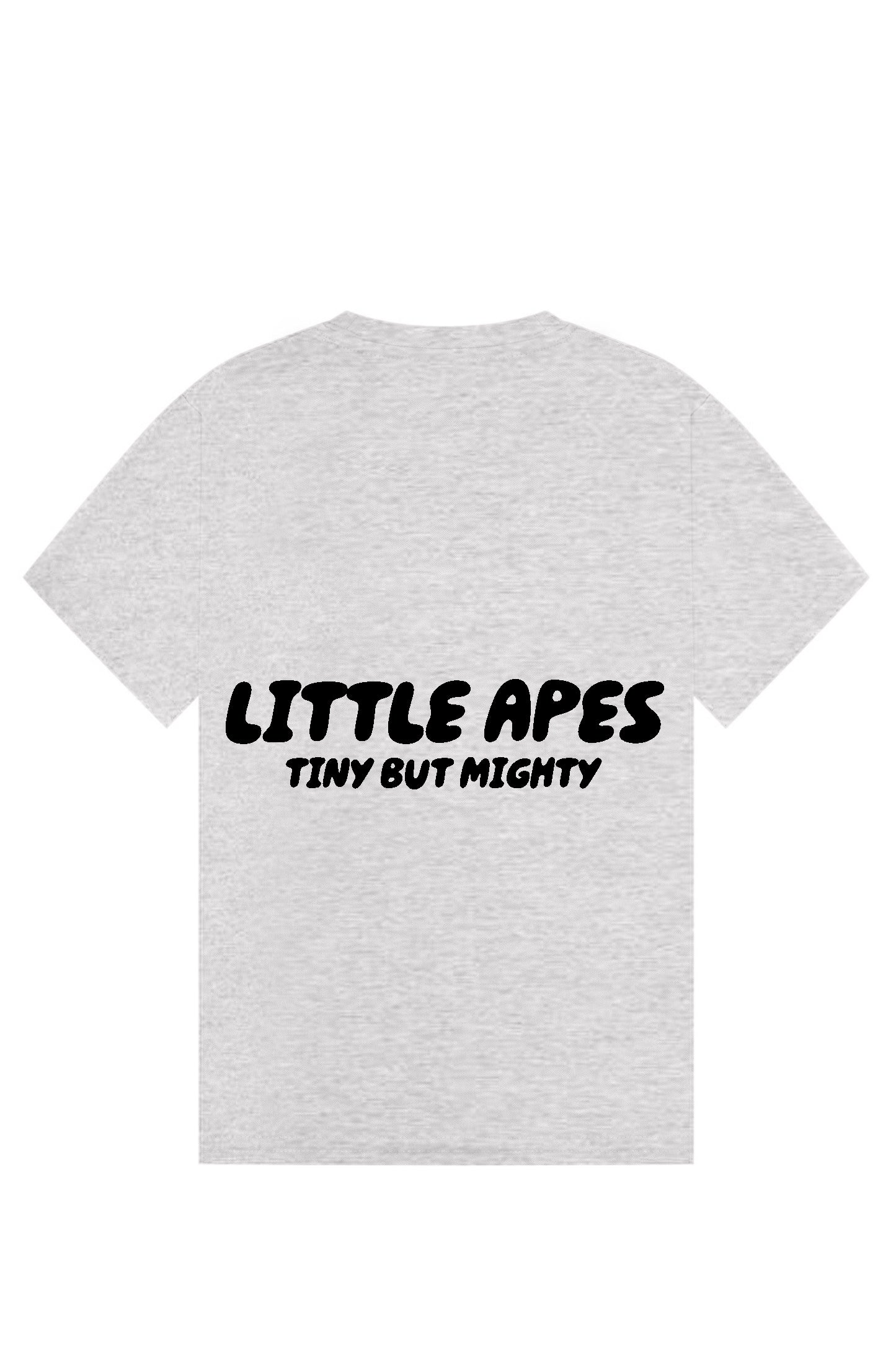 Little Apes Tiny But Mighty  Tee - Sports Grey