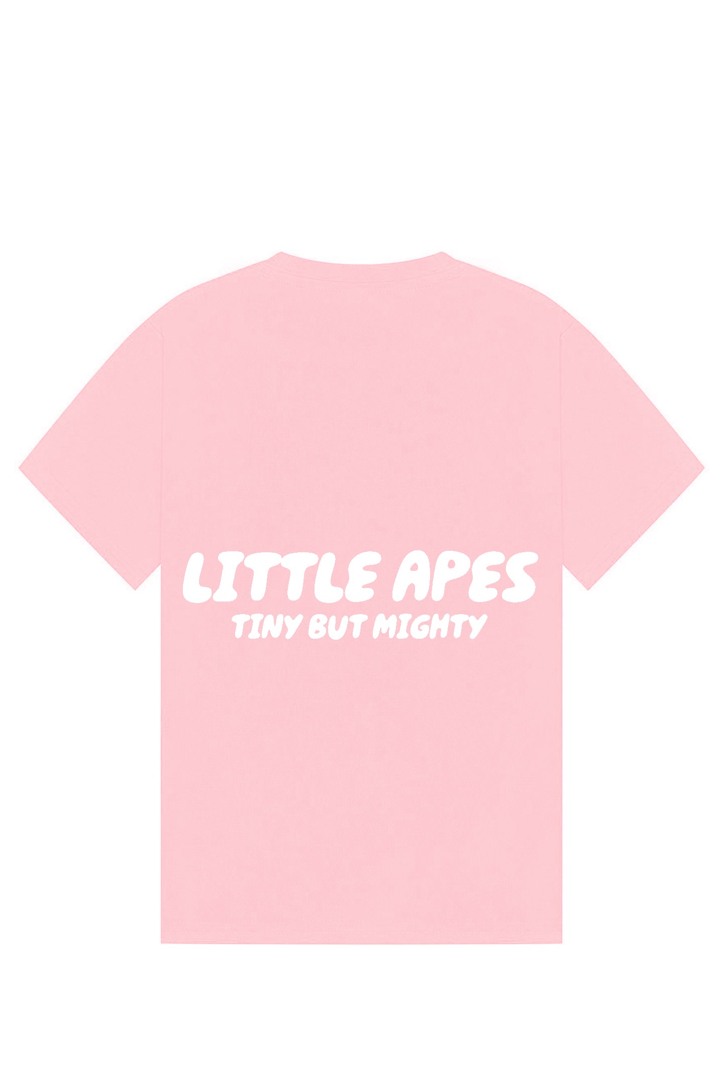 Little Apes Tiny But Mighty  Tee - Light Pink