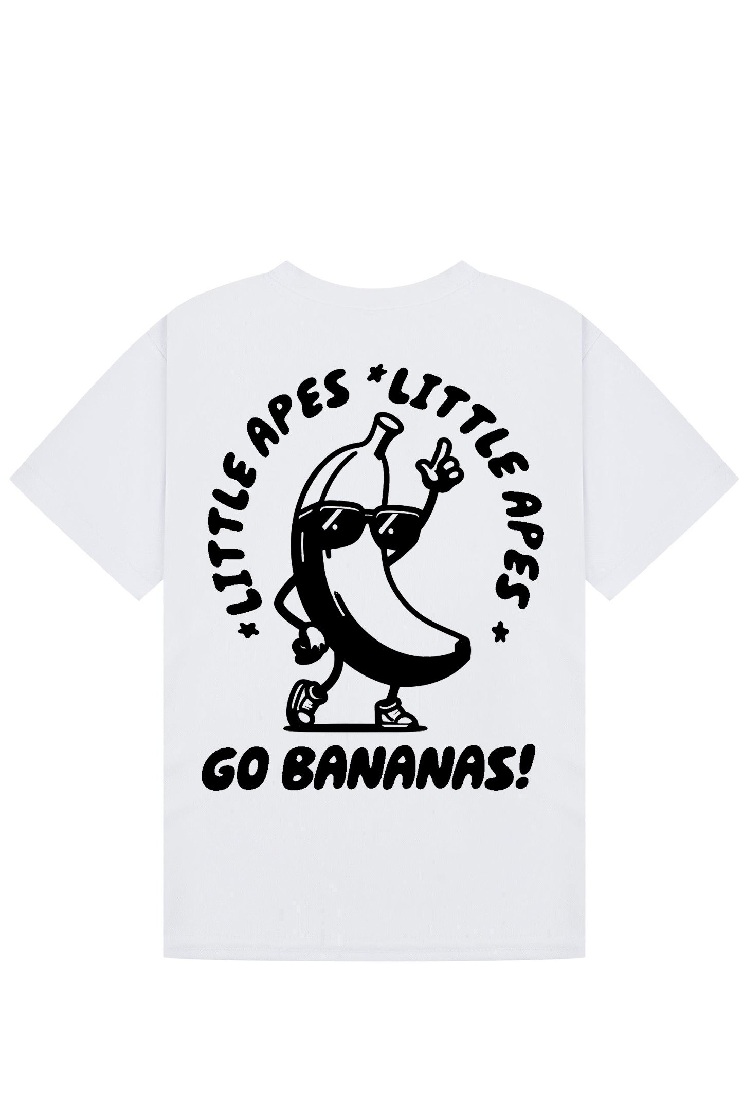 Little Apes Go Bananas!  Tee - White