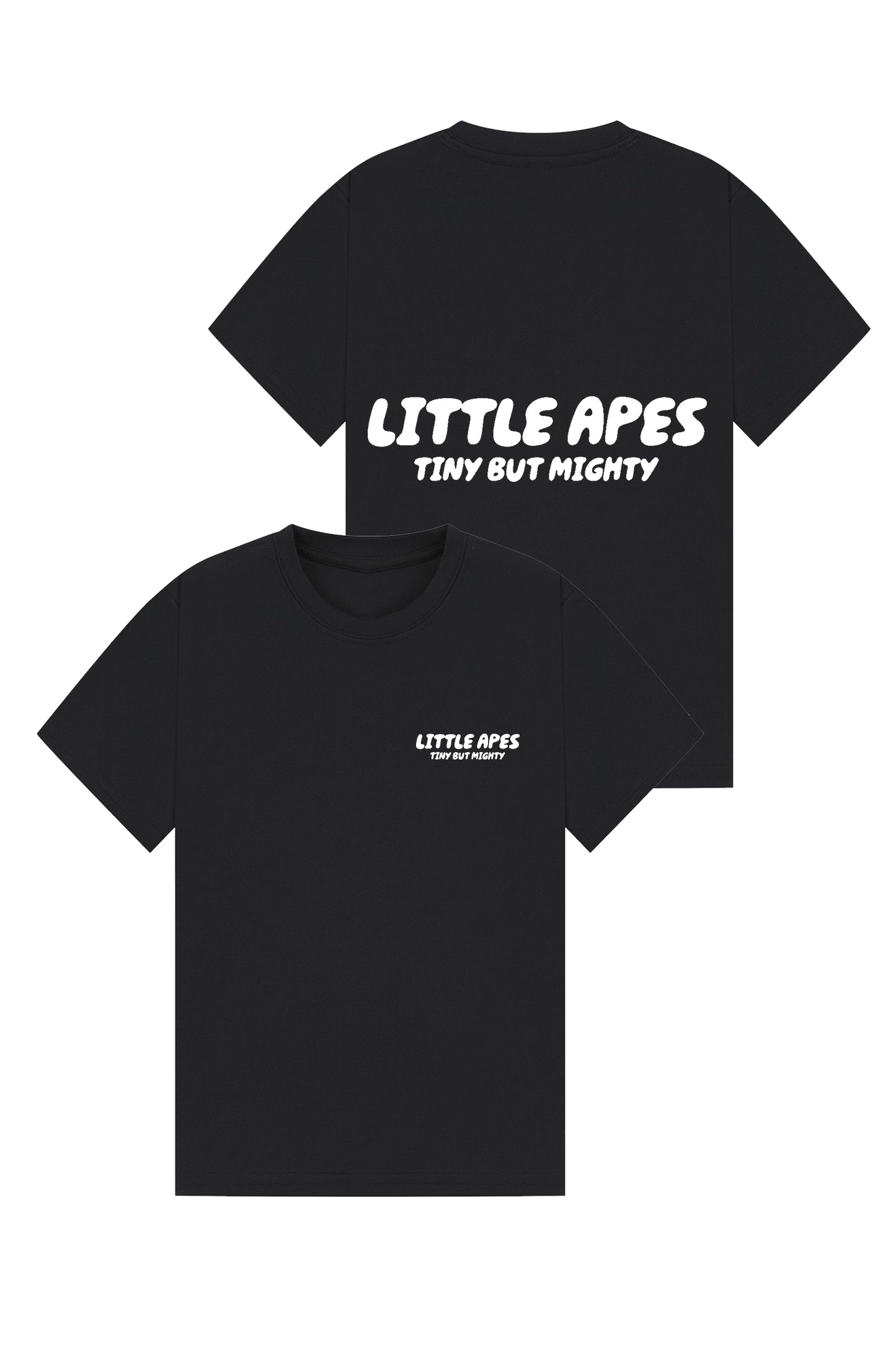 Little Apes Tiny But Mighty  Tee - Black