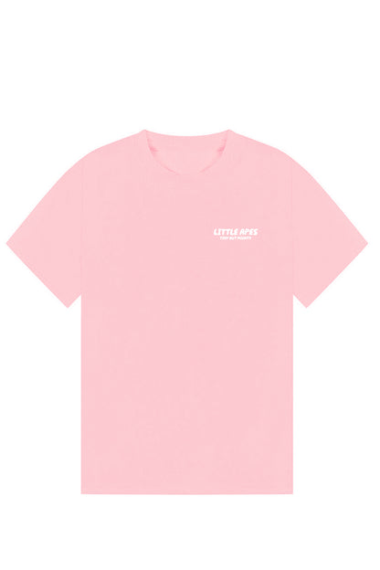 Little Apes Tiny But Mighty  Tee - Light Pink