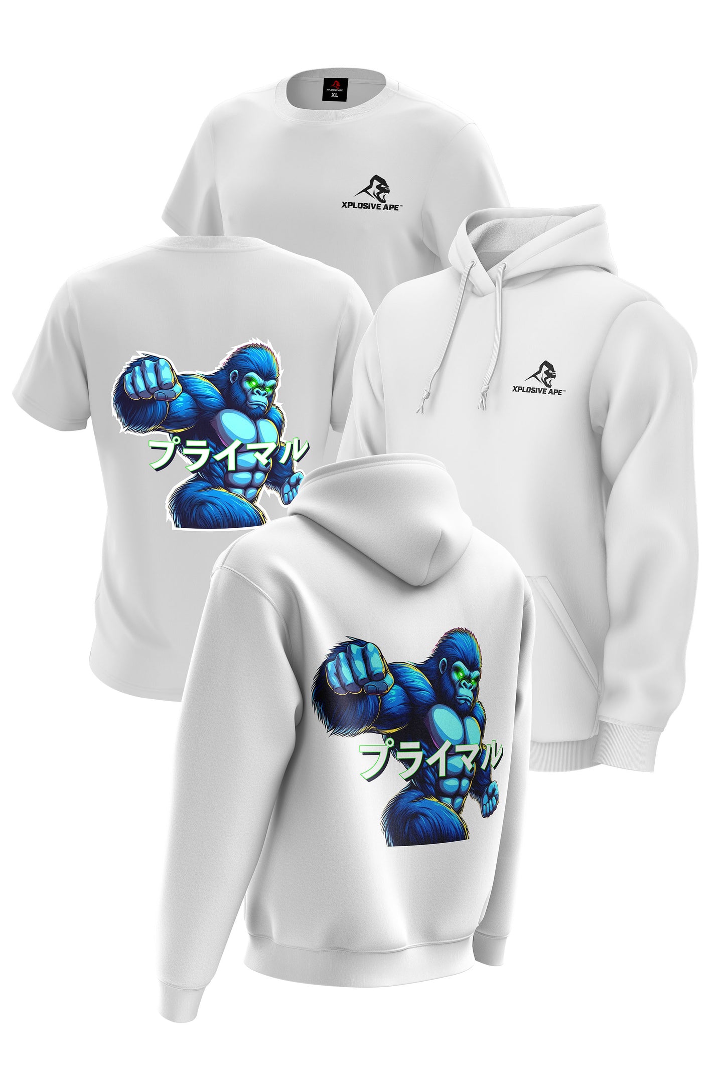 XAPE Inferno V1 Hoodie & Tee - White