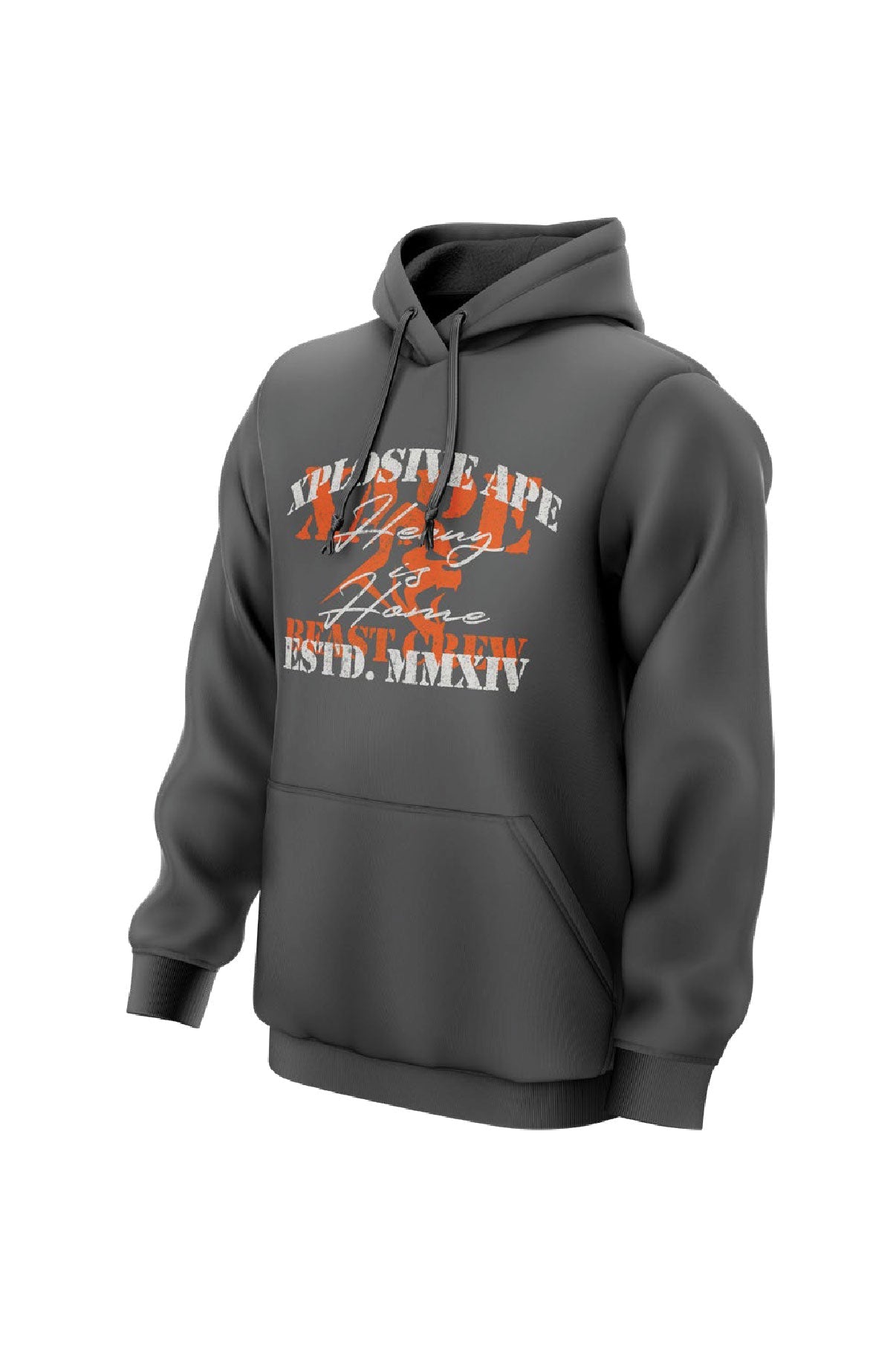 XAPE Ape Club MMXIV String Hoodie - Charcoal