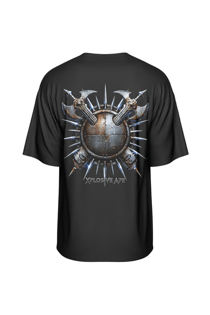 XAPE Warlord Crest Oversized Tee - Black