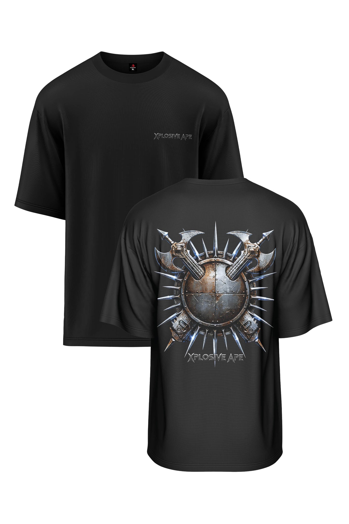 XAPE Warlord Crest Oversized Tee - Black