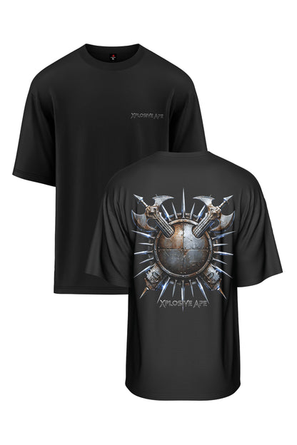 XAPE Warlord Crest Oversized Tee - Black