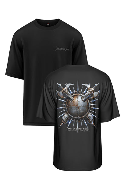 XAPE Warlord Crest Oversized Tee - Black
