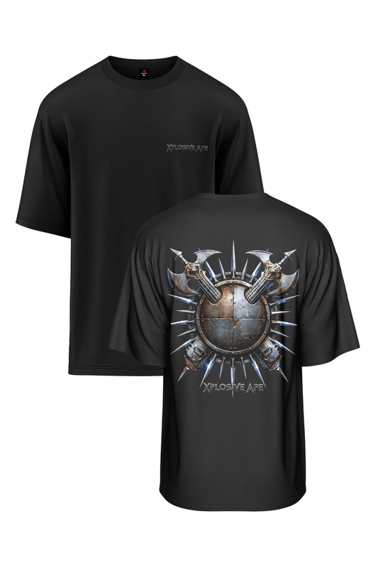 XAPE Warlord Crest Oversized Tee - Black