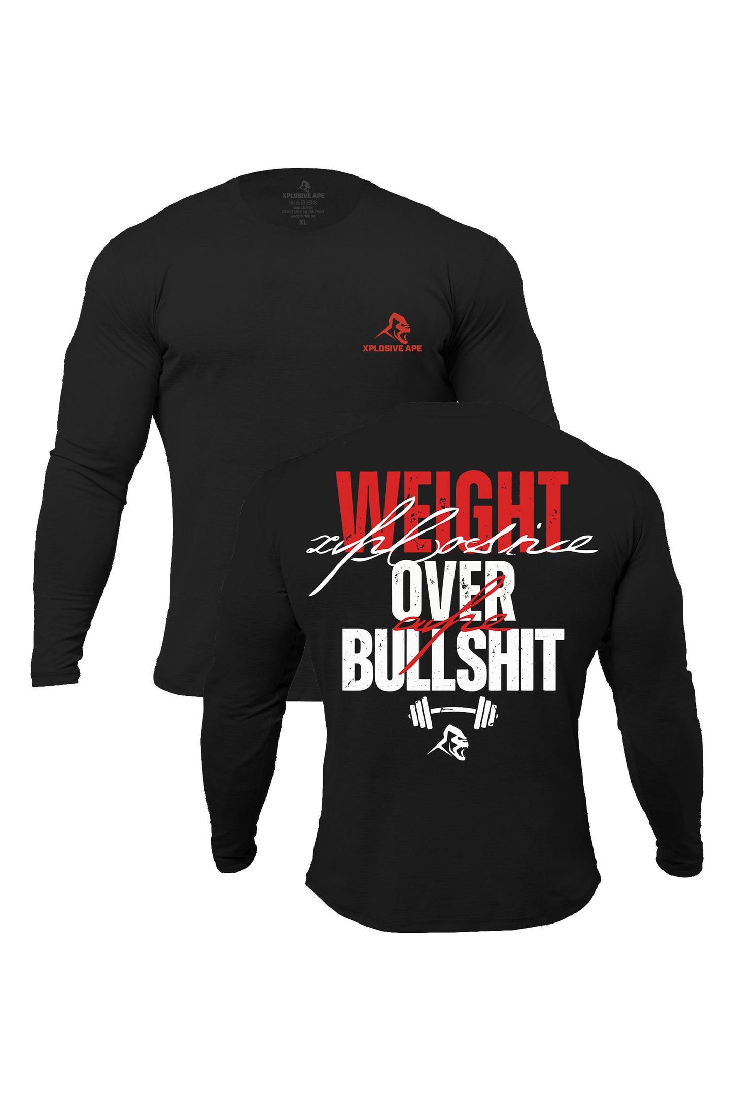 XAPE Weight Over BS Long Sleeve Tee - Black