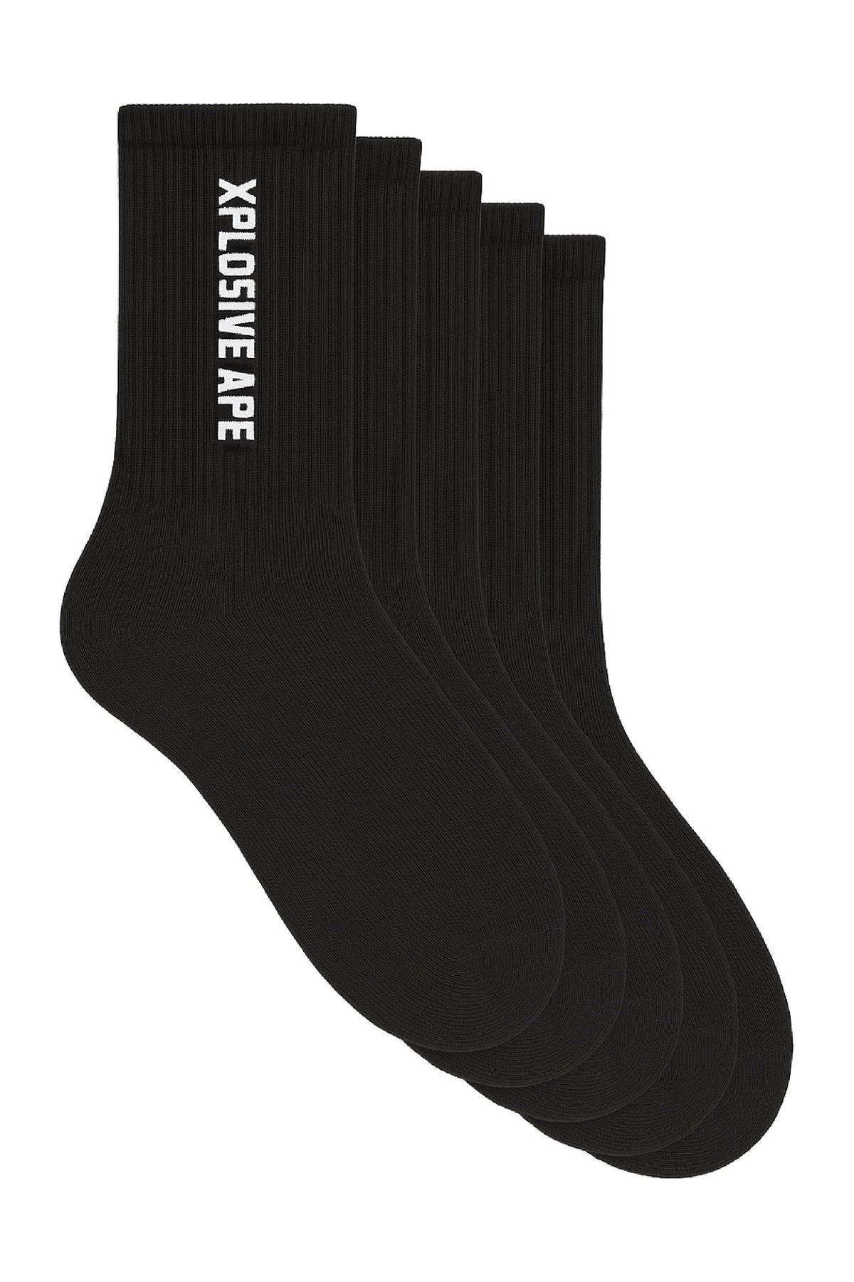 XAPE Apex 5 Pack Socks - Black