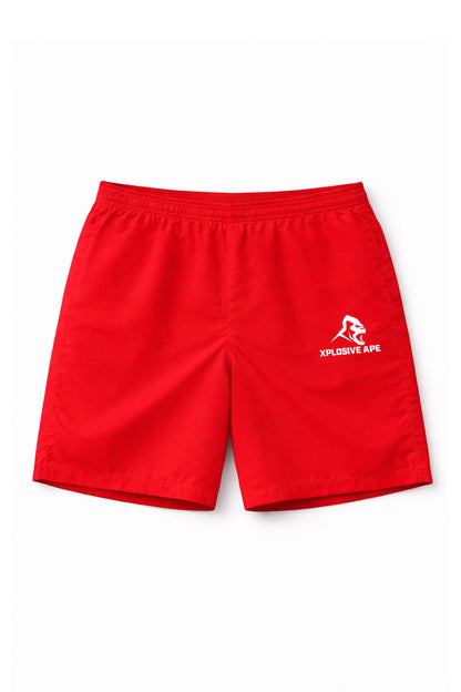 XAPE Classic Logo Mesh Shorts - Red