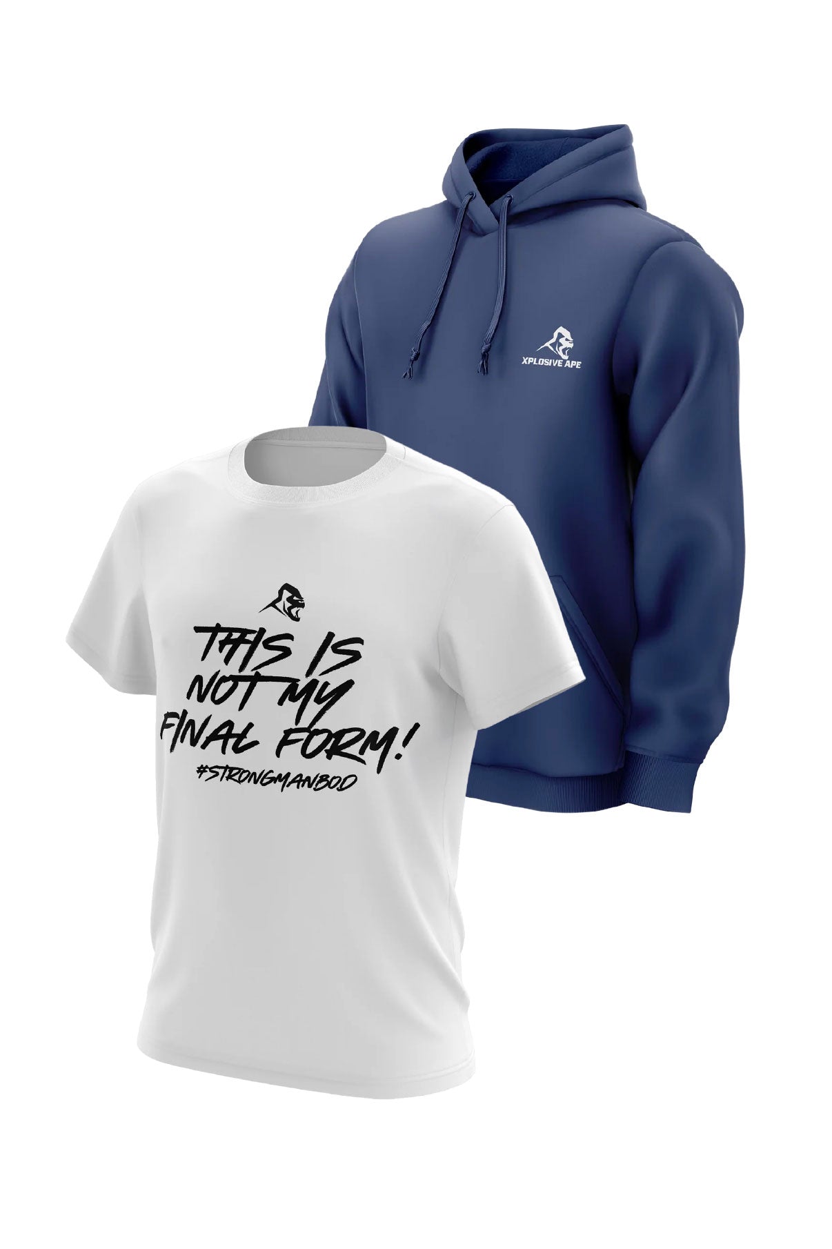 XAPE Prime Hoodie & Form Tee Combo - Cobalt/White