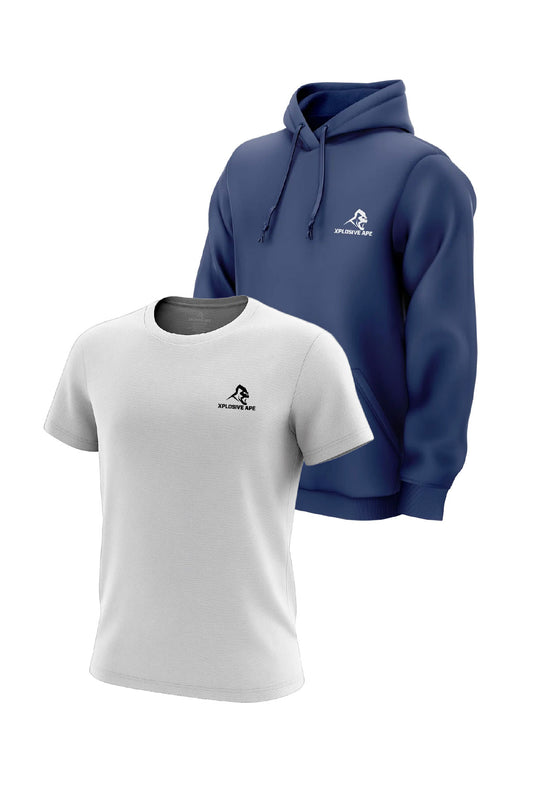 XAPE Prime Hoodie & Prime Tech Tee Combo - Cobalt/White