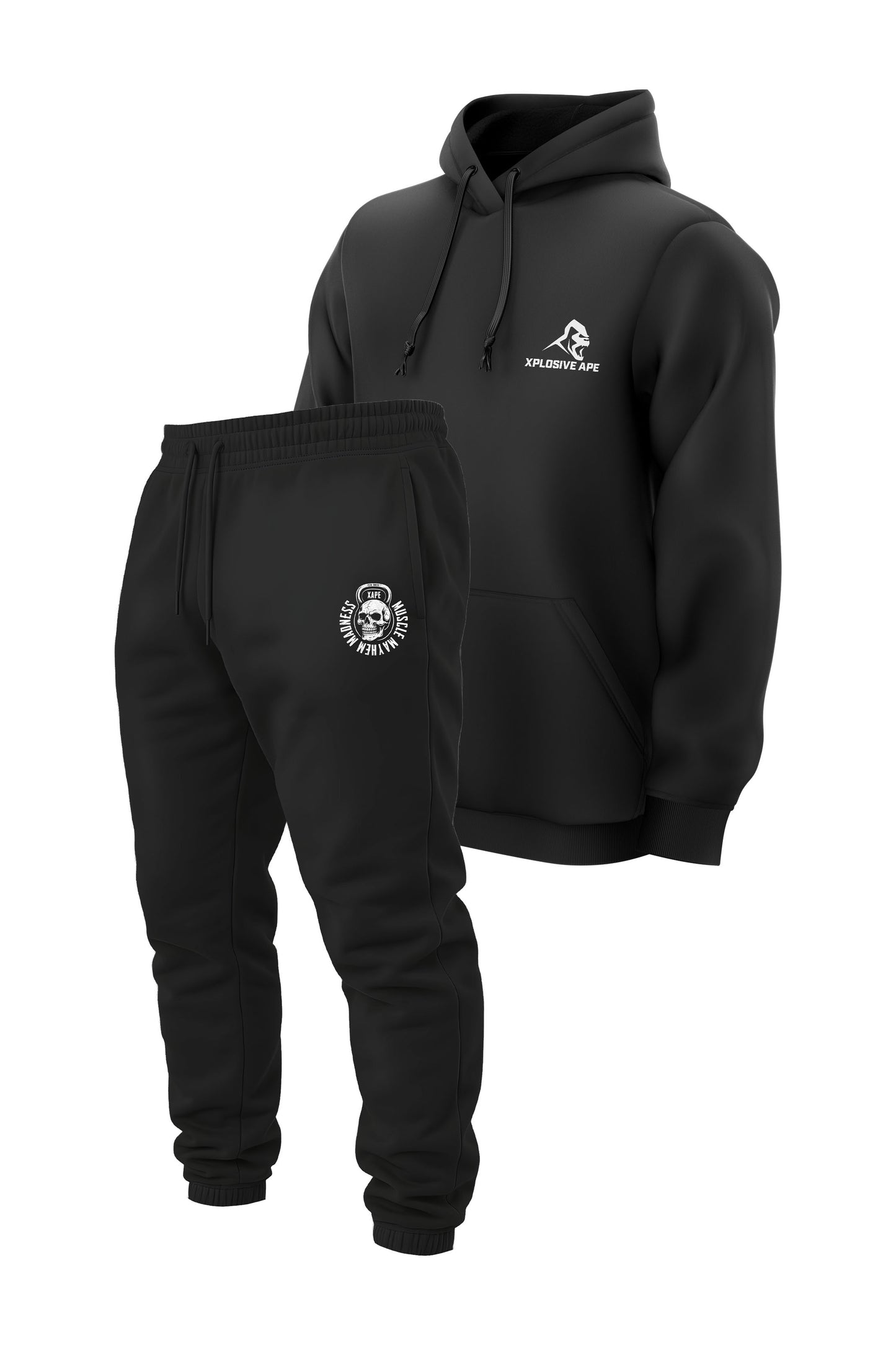 XAPE Prime String Hoodie & Hardwired Joggers - Black