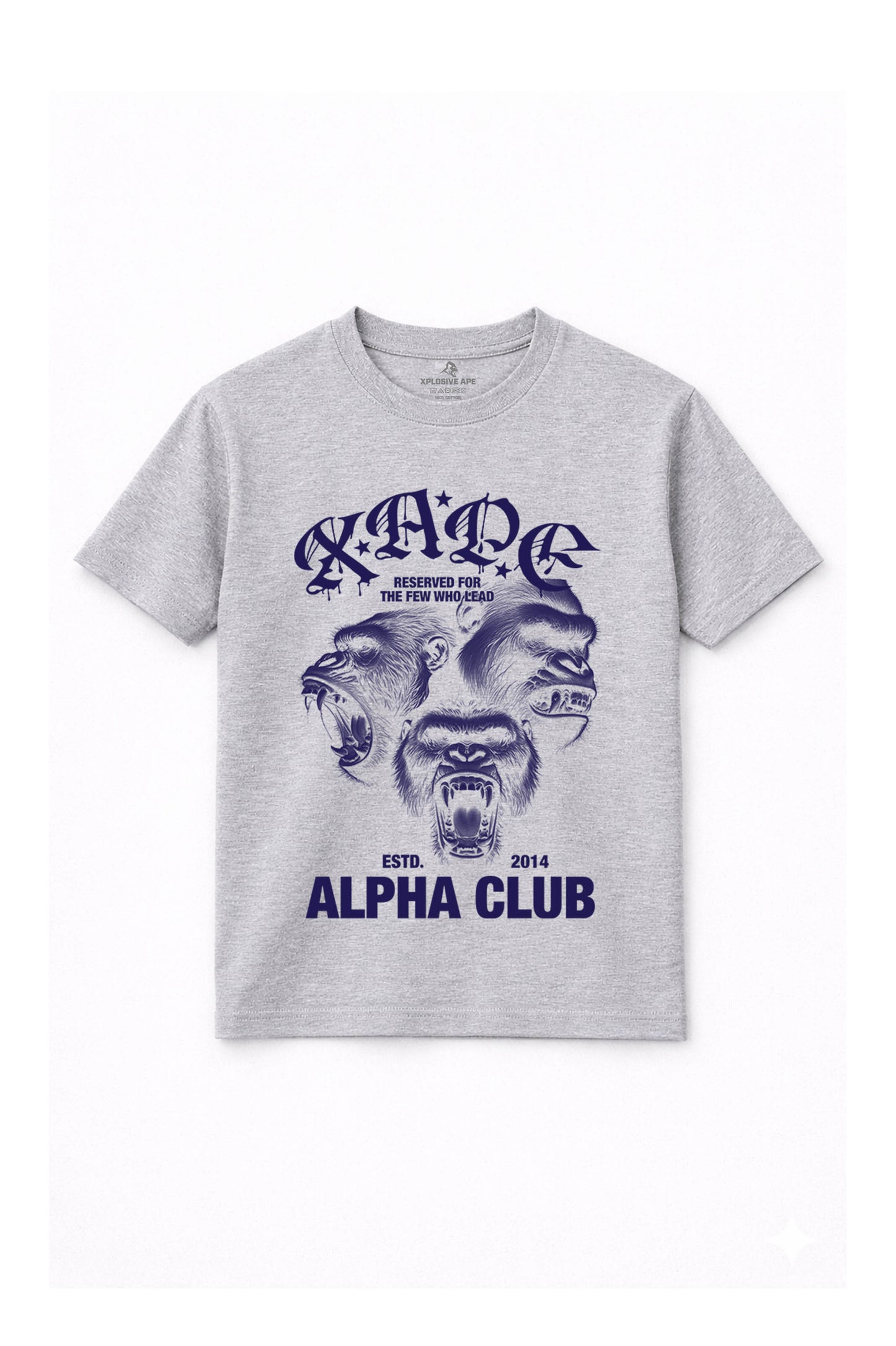 XAPE Alpha Club Reserved Tee - Sports Grey