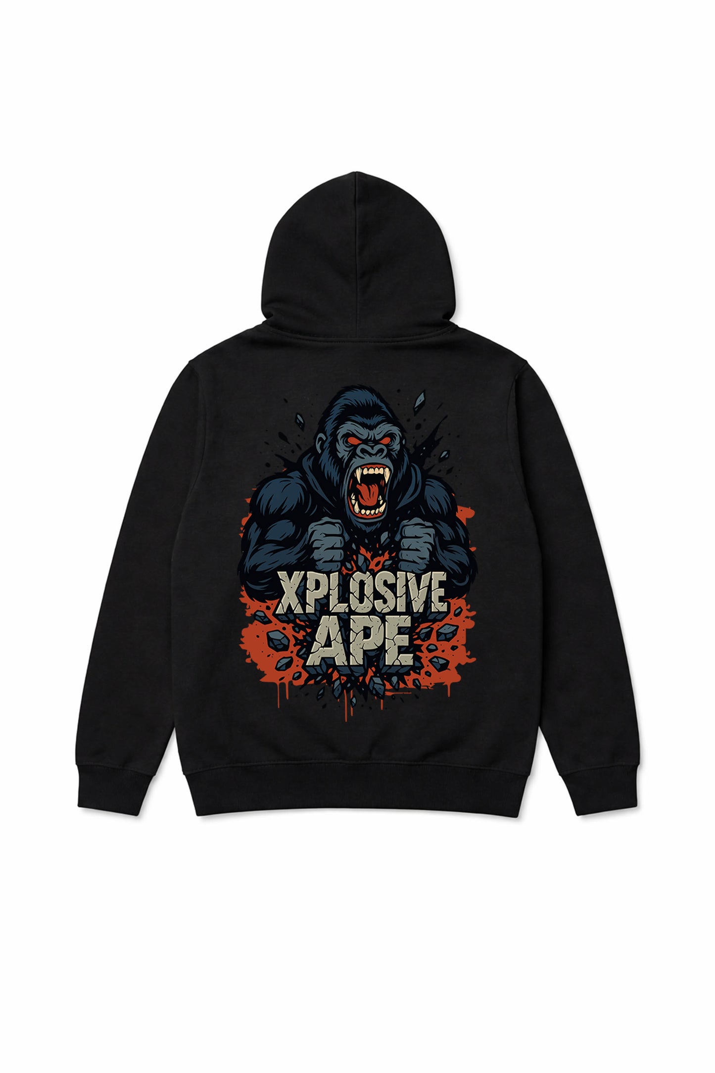 XAPE Ape Smash String Hoodie - Black