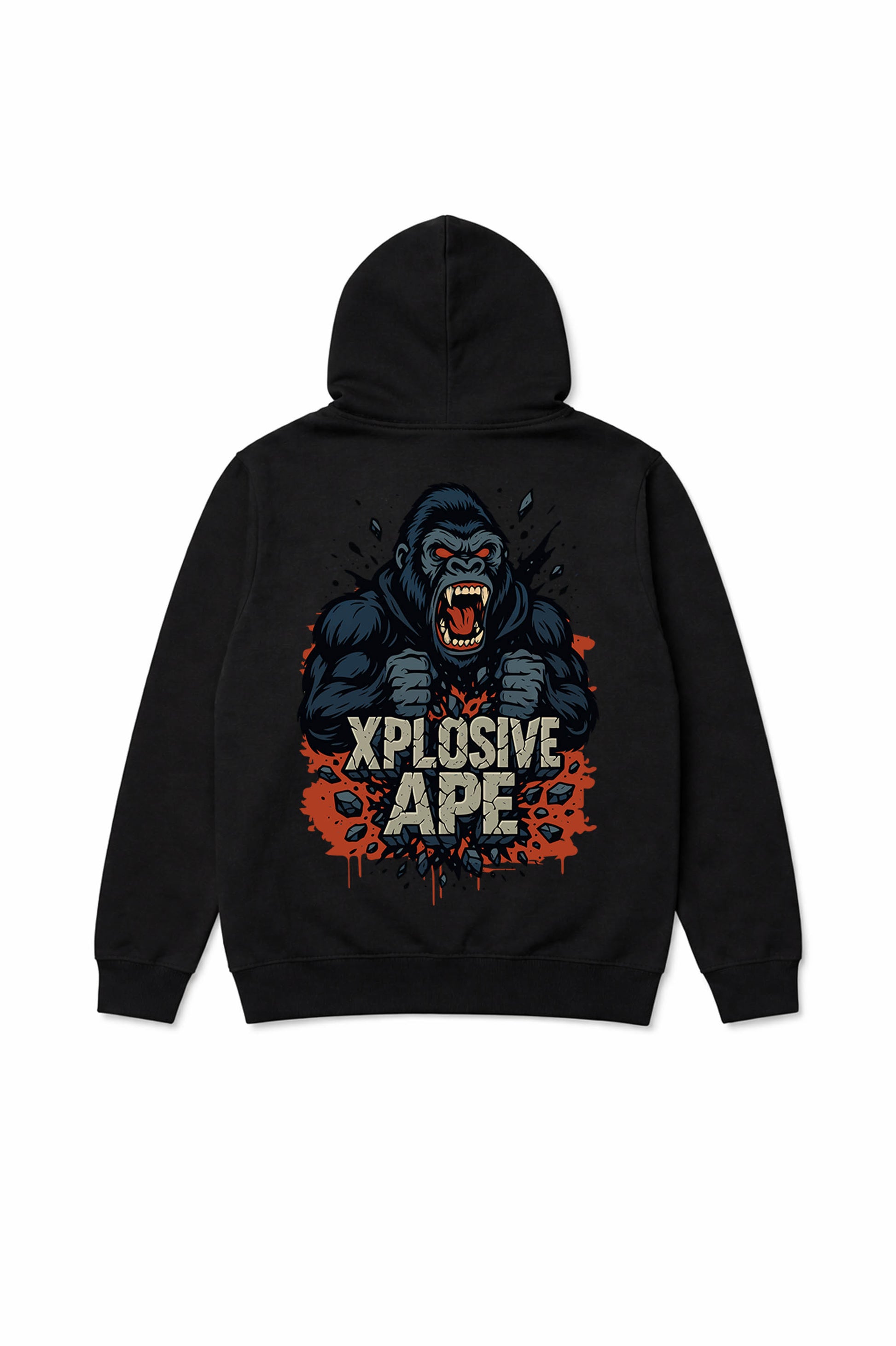 XAPE Ape Smash String Hoodie - Black