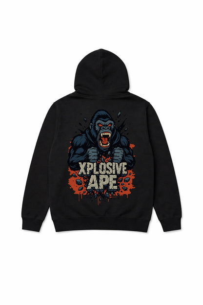 XAPE Ape Smash String Hoodie - Black