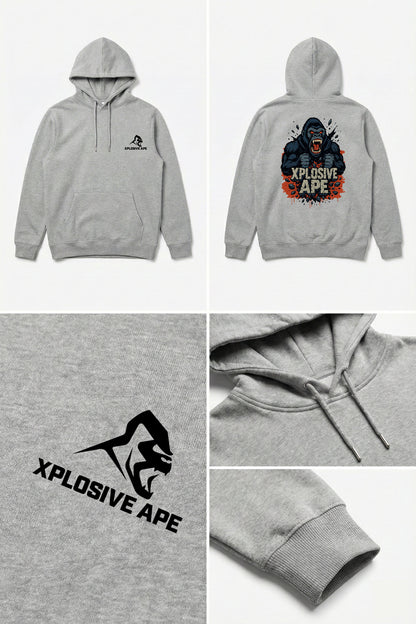 XAPE Ape Smash String Hoodie - Sports Grey